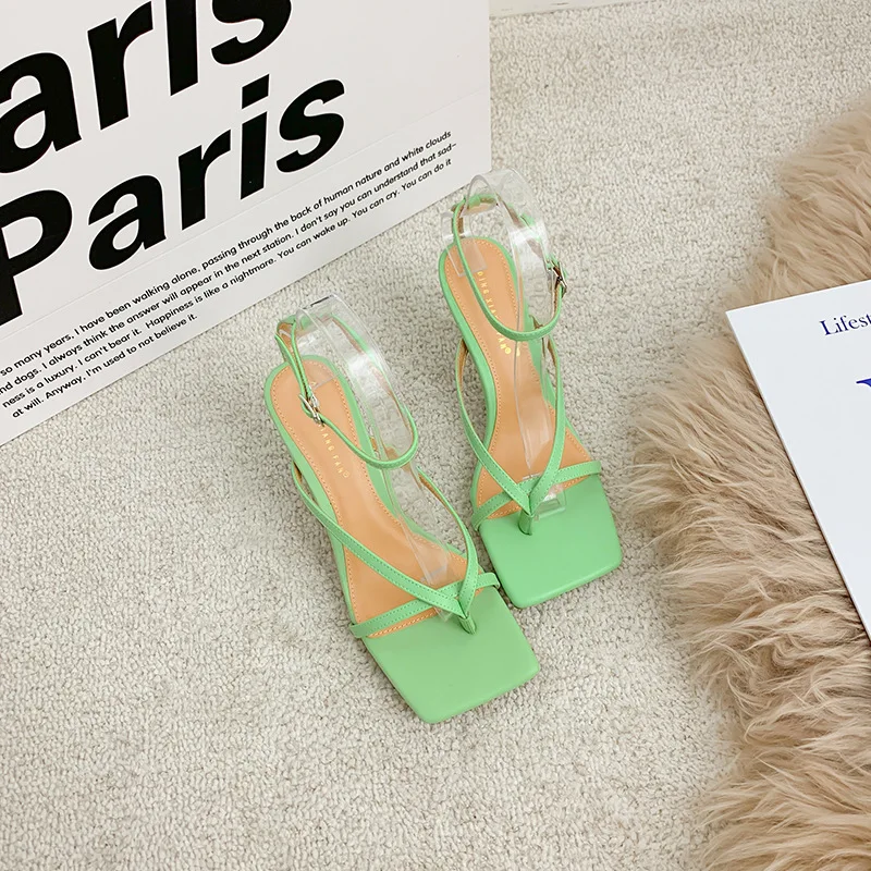 Женские босоножки с ремешком на щиколотке летние модные брендовые сандалии