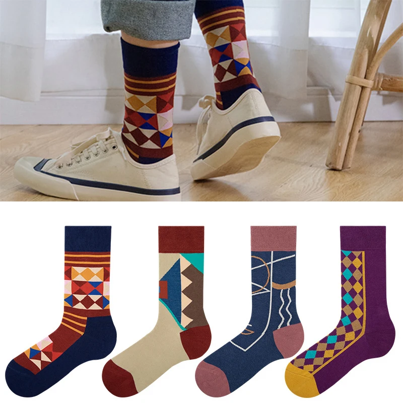 Autumn and Winter New Style Original Geometric Color Matching Socks Female Mid-tube Korean Style Personalized Cotton Socks
Autumn and Winter New Style Original Geometric Color Matching Socks Female Mid-tube Korean Style Personalized Cotton Socks