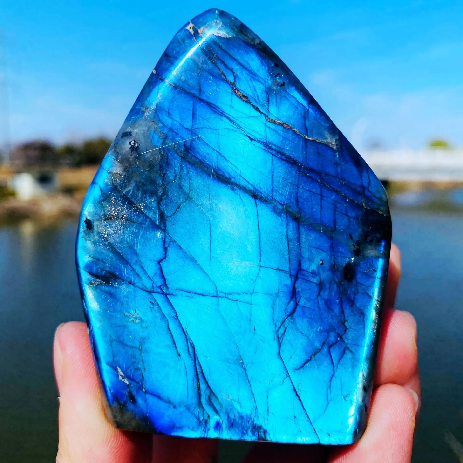 Natural Crystal Moonstone Raw Gemstone Ornament Polished Quartz Madagascar Labradorite Handicraft Decorating Stone Healing
Natural Crystal Moonstone Raw Gemstone Ornament Polished Quartz Madagascar Labradorite Handicraft Decorating Stone Healing