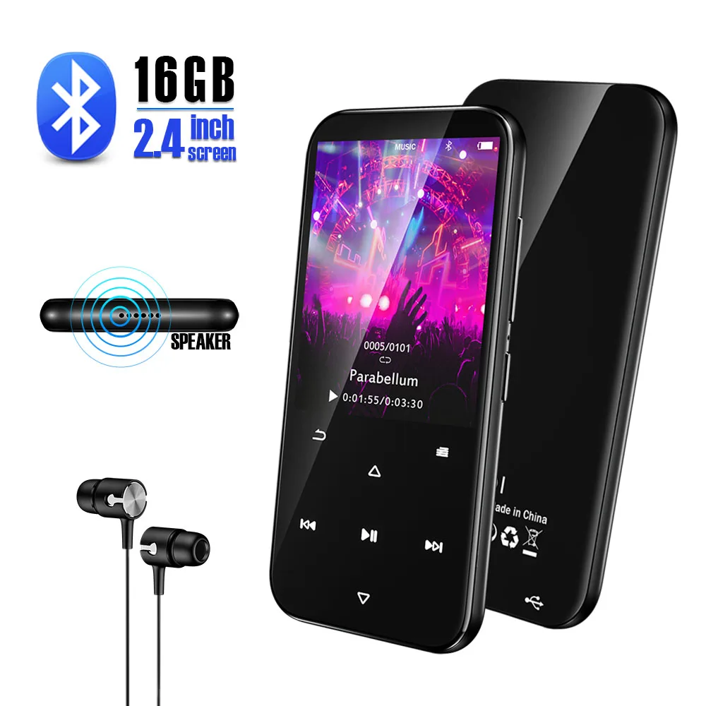 Qosea HiFi MP3 плеер с Bluetooth портативный Walkman музыкальный сенсорным звуком встроенный