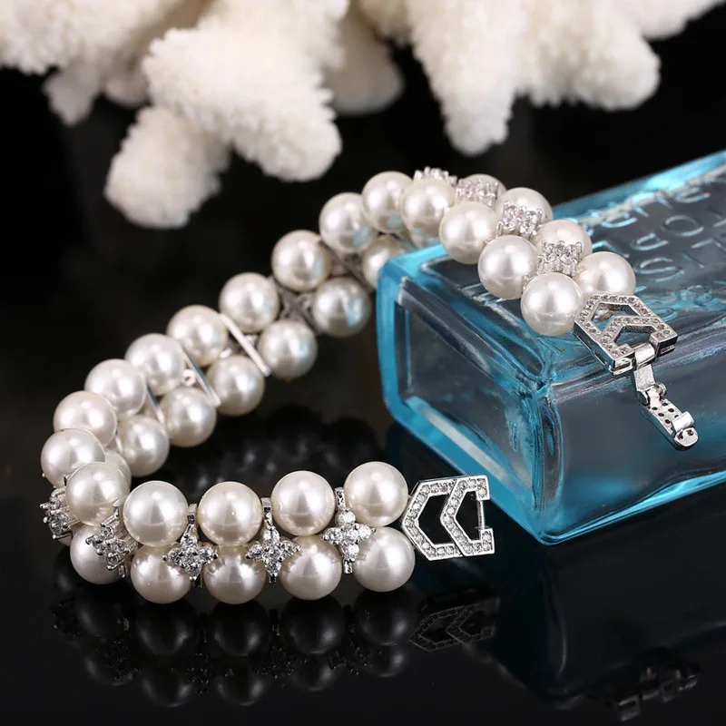 New Korean Version Natural Pearl Hand Ornament Micro Inlay Double-layer Bracelet for women Jewelry Wholesale
New Korean Version Natural Pearl Hand Ornament Micro Inlay Double-layer Bracelet for women Jewelry Wholesale
