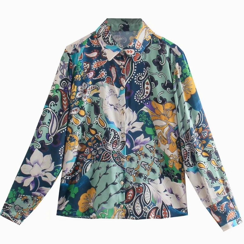 Loose Women Shirt Long Sleeve Autumn 2021 New Fashion Prints Floral Blouse Modern Lady Casual Top Clothing
Loose Women Shirt Long Sleeve Autumn 2021 New Fashion Prints Floral Blouse Modern Lady Casual Top Clothing