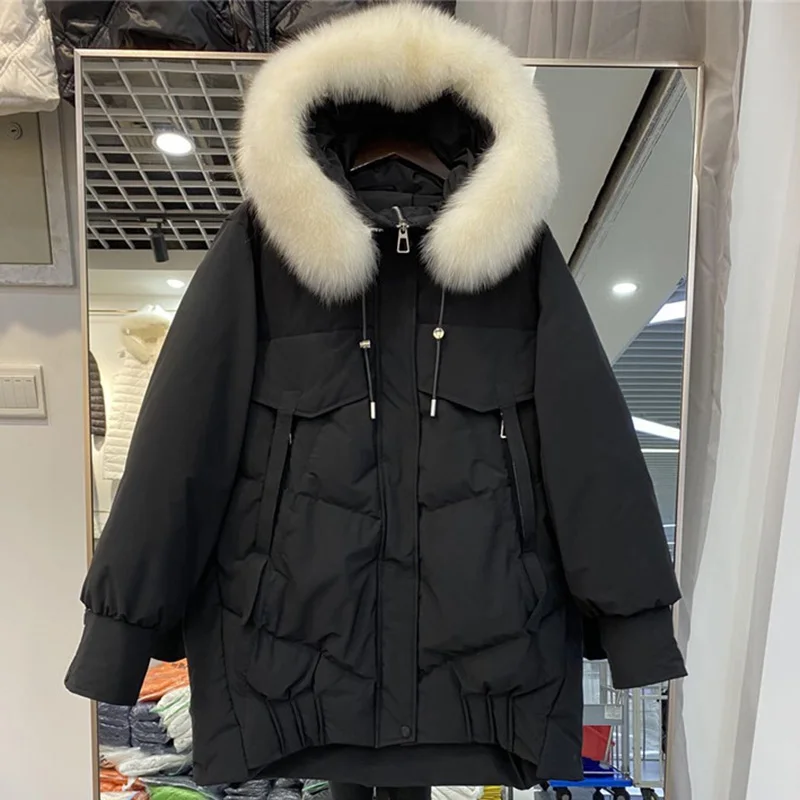 2020 New Down Jacket Women Short Fox Fur collar White Duck Down Outerwear Winter Warm Jackets Hooded Parka Overcoat Abrigo Mujer
2020 New Down Jacket Women Short Fox Fur collar White Duck Down Outerwear Winter Warm Jackets Hooded Parka Overcoat Abrigo Mujer