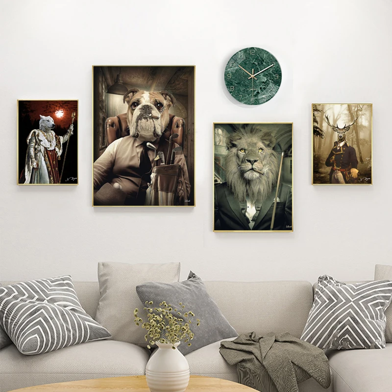 Dog Lion Goat In A Suit Boss Art Canvas Print Painting Anthropomorphic Animal Wall Picture Living Room Home Decoration Poster
Dog Lion Goat In A Suit Boss Art Canvas Print Painting Anthropomorphic Animal Wall Picture Living Room Home Decoration Poster