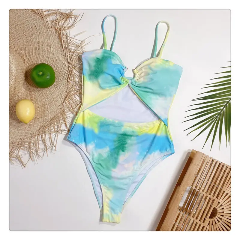 2021 Summer New Sexy One Piece Swimsuit Women Circle Tie-dye Print Bikini Swimwear Bra Beach
2021 Summer New Sexy One Piece Swimsuit Women Circle Tie-dye Print Bikini Swimwear Bra Beach