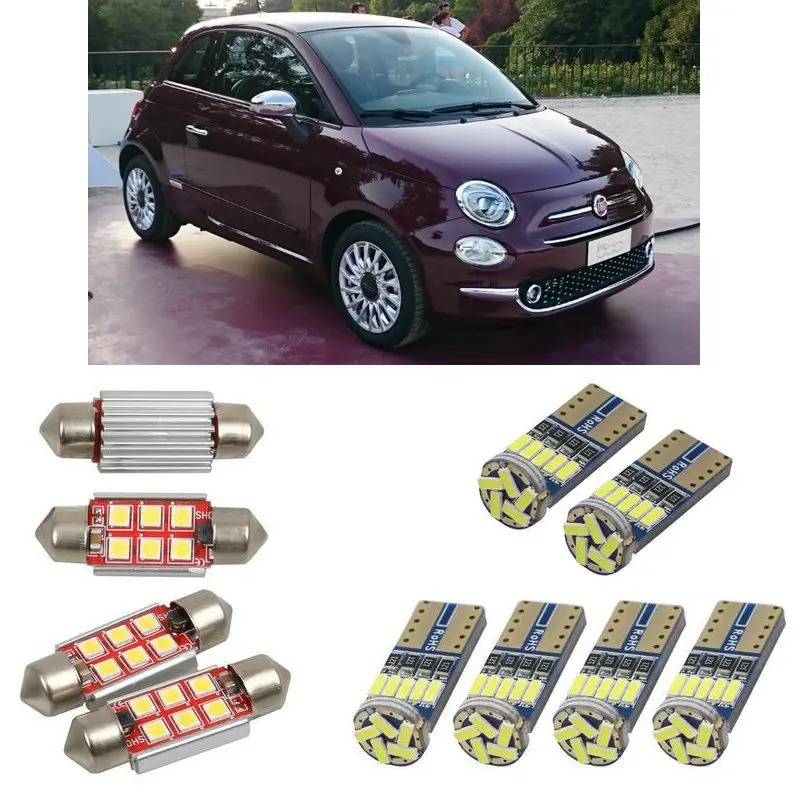 Внутренний светодиодный автомобильный светильник s для Fiat 500 312 хэтчбек 500c cabrio