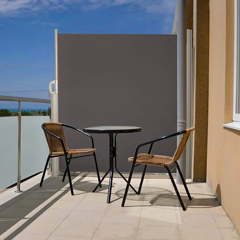 Patio Side Awning Wall Mounted Retractable Waterproof Sun Shade Screen Room Divider with Aluminium Pole 118 L x 63 H Inches
Patio Side Awning Wall Mounted Retractable Waterproof Sun Shade Screen Room Divider with Aluminium Pole 118 L x 63 H Inches