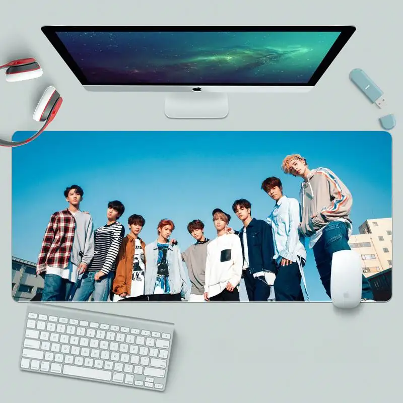 

stray kids idol kpop Mousepad Rubber Gaming Mousepad XL Large Gamer Keyboard PC Desk Mat Takuo Computer Tablet Mouse mat