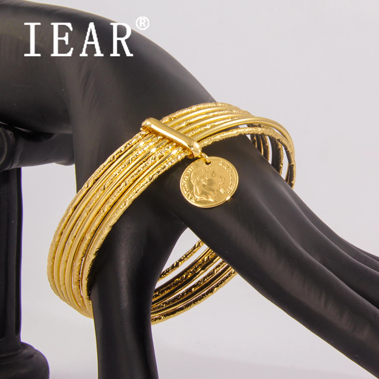 IEAR унисекс с цветами и кристаллами многослойное 18K золотой браслет оптом SZ0041 |