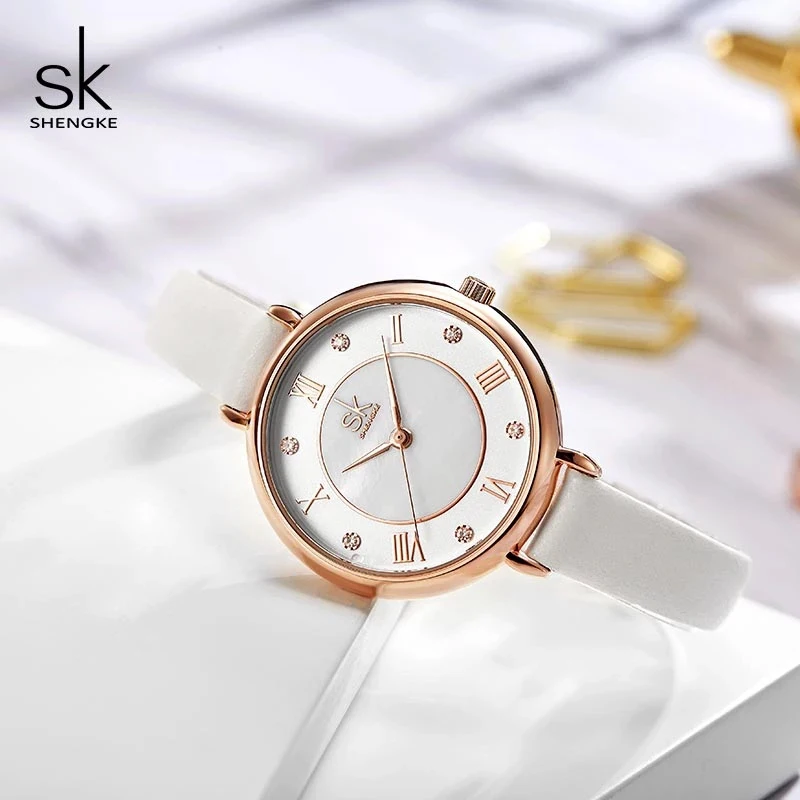 Shengke брендовые модные креативные Женские кварцевые наручные часы с циферблатом
