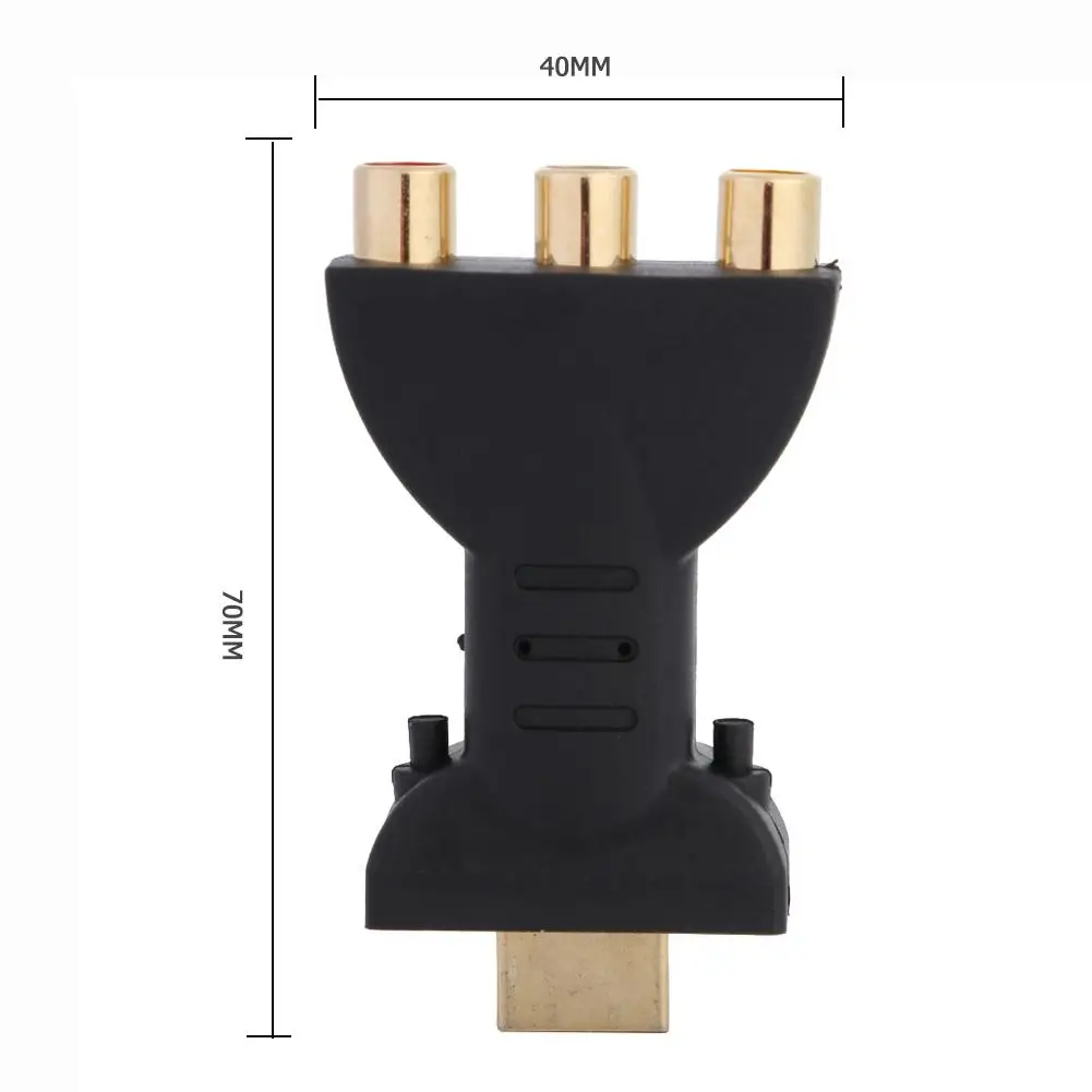 HDMI-совместимый штекер-3 RCA гнездовой композитный AV аудио видео адаптер Поддержка