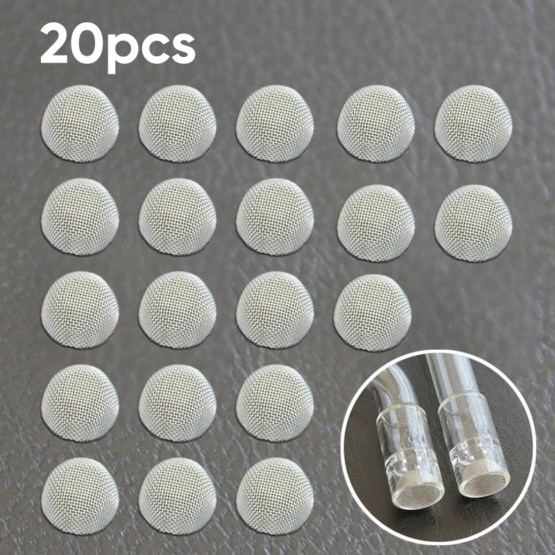 

20pcs Straight Metal Gauze Screen Filters fits for Arizer Solo/ Air Glass Stems floral petals are inserted