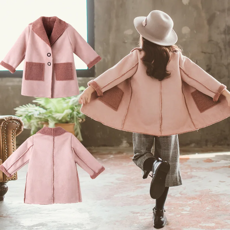 New autumn spring baby girl coat child wool jacket coat suede coat girl winter clothes fashion
New autumn spring baby girl coat child wool jacket coat suede coat girl winter clothes fashion