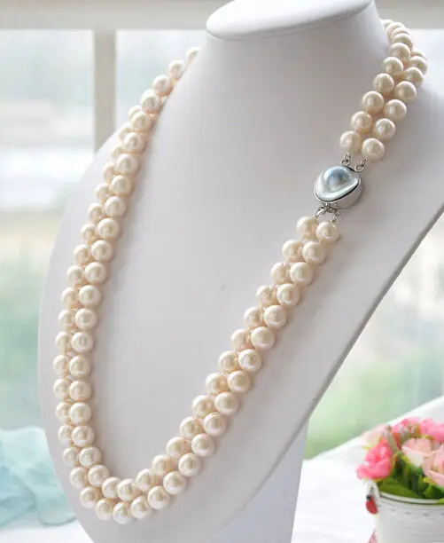 Women Gift word Love New 2row 9-10mm white akoya round white PEARL necklace mabe 19-20 AAA WW #@ mujer for silver-jewelry
Women Gift word Love New 2row 9-10mm white akoya round white PEARL necklace mabe 19-20 AAA WW #@ mujer for silver-jewelry