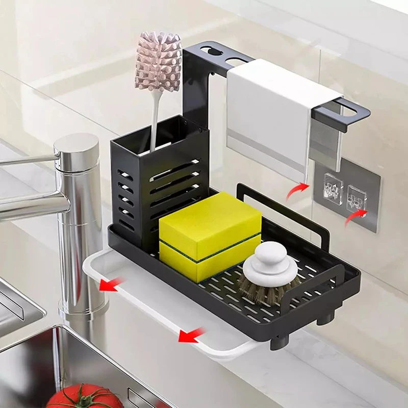Kitchen Drying Rack Sink Caddy Organizer Stainless Steel Sponge Soap Brush Holder With Drain Pan Premium Kitchen Tools Organizer
Kitchen Drying Rack Sink Caddy Organizer Stainless Steel Sponge Soap Brush Holder With Drain Pan Premium Kitchen Tools Organizer