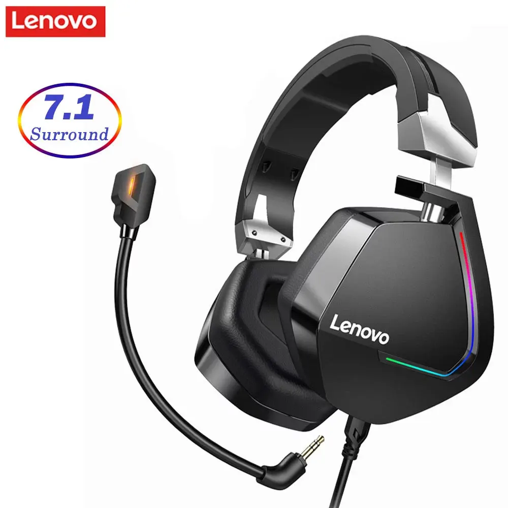 Игровые наушники Lenovo H402, проводная гарнитура с объемным звуком, RGB, красочная подсветка, глубокие басы, с микрофоном, наушники для ПК, ноутбук...
Игровые наушники Lenovo H402, проводная гарнитура с объемным звуком, RGB, красочная подсветка, глубокие басы, с микрофоном, наушники для ПК, ноутбук...
