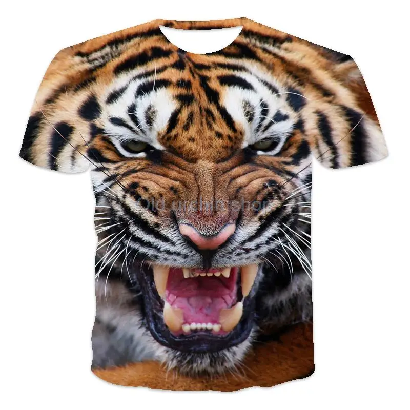 New 3D Printed Tiger Lion Large Size T Shirt For Men Streetwear Hip Hop Short Sleeve Retro Style O-Neck Male Clothing
New 3D Printed Tiger Lion Large Size T Shirt For Men Streetwear Hip Hop Short Sleeve Retro Style O-Neck Male Clothing