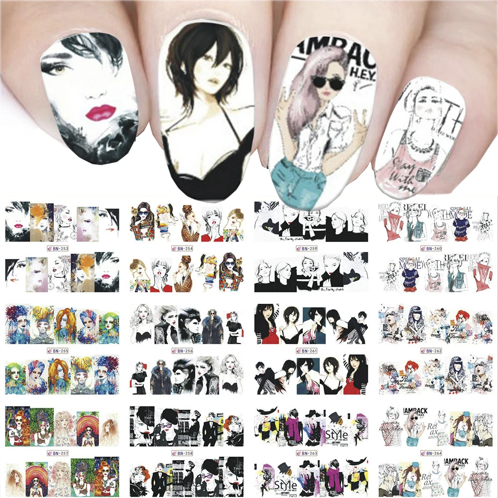 12PC/1Set Nail Art Stickers Trend Girl water transfer Stickers Nails Decal Slider Anime Woman Manicure Sticker DIY Nail Decorate
12PC/1Set Nail Art Stickers Trend Girl water transfer Stickers Nails Decal Slider Anime Woman Manicure Sticker DIY Nail Decorate