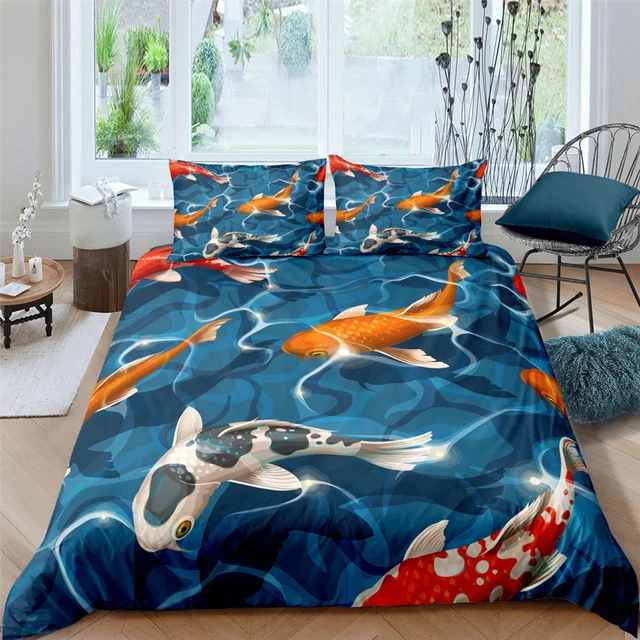 Golden Fish Duvet Cover Queen 2/3pcs Bedding Set 3D Bed Linen Kids Full Size Bed Quilt Cover Sets Twin Home use Printed Textiles
Golden Fish Duvet Cover Queen 2/3pcs Bedding Set 3D Bed Linen Kids Full Size Bed Quilt Cover Sets Twin Home use Printed Textiles