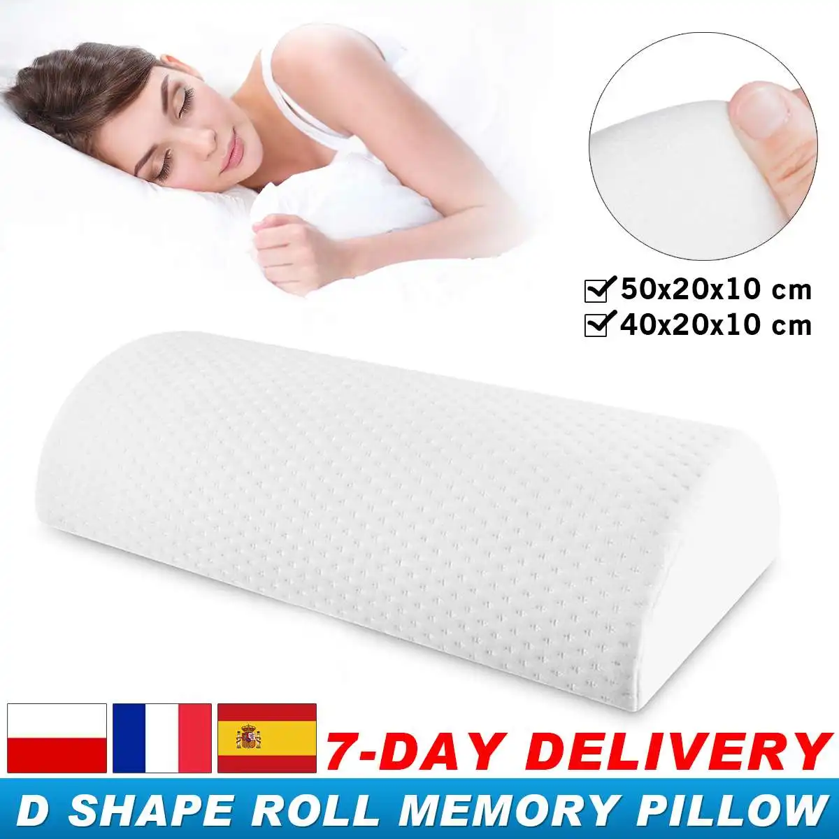 D Shape Memory Foam Sleep Roll Pillow Cusions For Neck Knee Leg Spacer Back Lumbar Cervical Spine Support Pregnant Woman
D Shape Memory Foam Sleep Roll Pillow Cusions For Neck Knee Leg Spacer Back Lumbar Cervical Spine Support Pregnant Woman