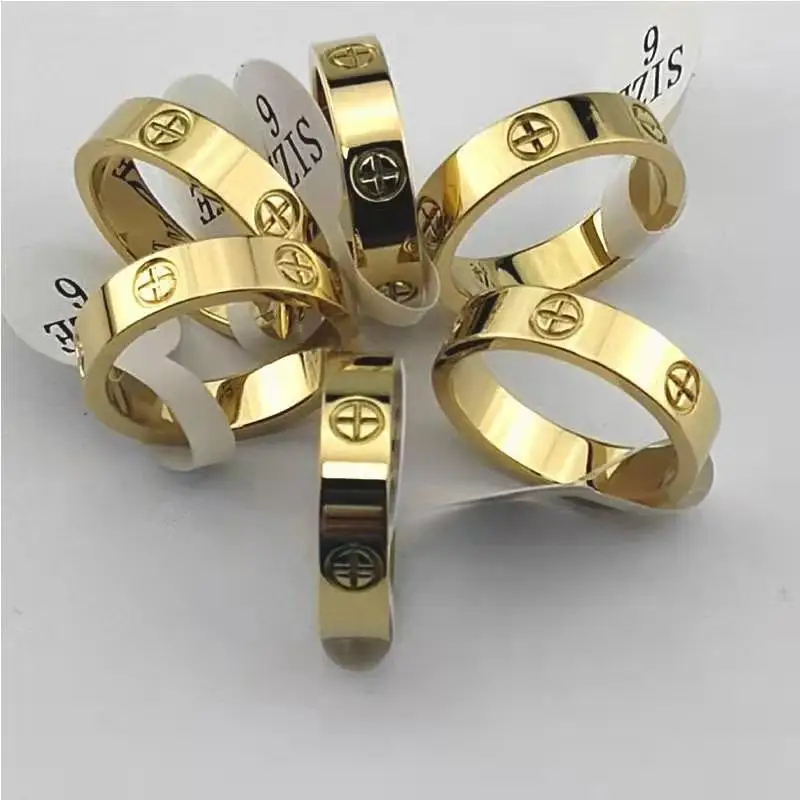 New Fashion Stainless Steel Rose Gold Color Love Ring for Women Men Couple CZ Crystal Rings Luxury Brand Jewelry Wedding Gift
New Fashion Stainless Steel Rose Gold Color Love Ring for Women Men Couple CZ Crystal Rings Luxury Brand Jewelry Wedding Gift