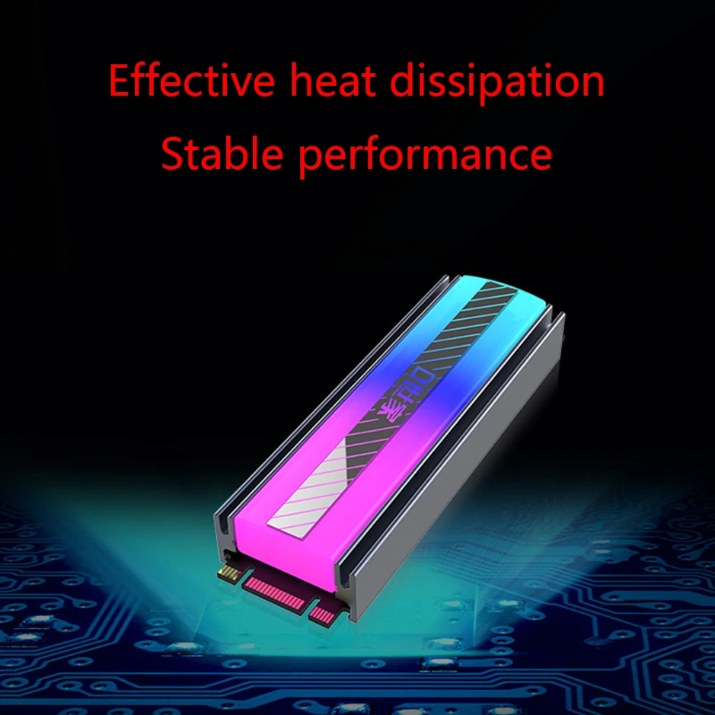77JC M.2 2280 SSD Heatsink 5V Solid State Hard Disk Cooler Passive Heat Dissipation |