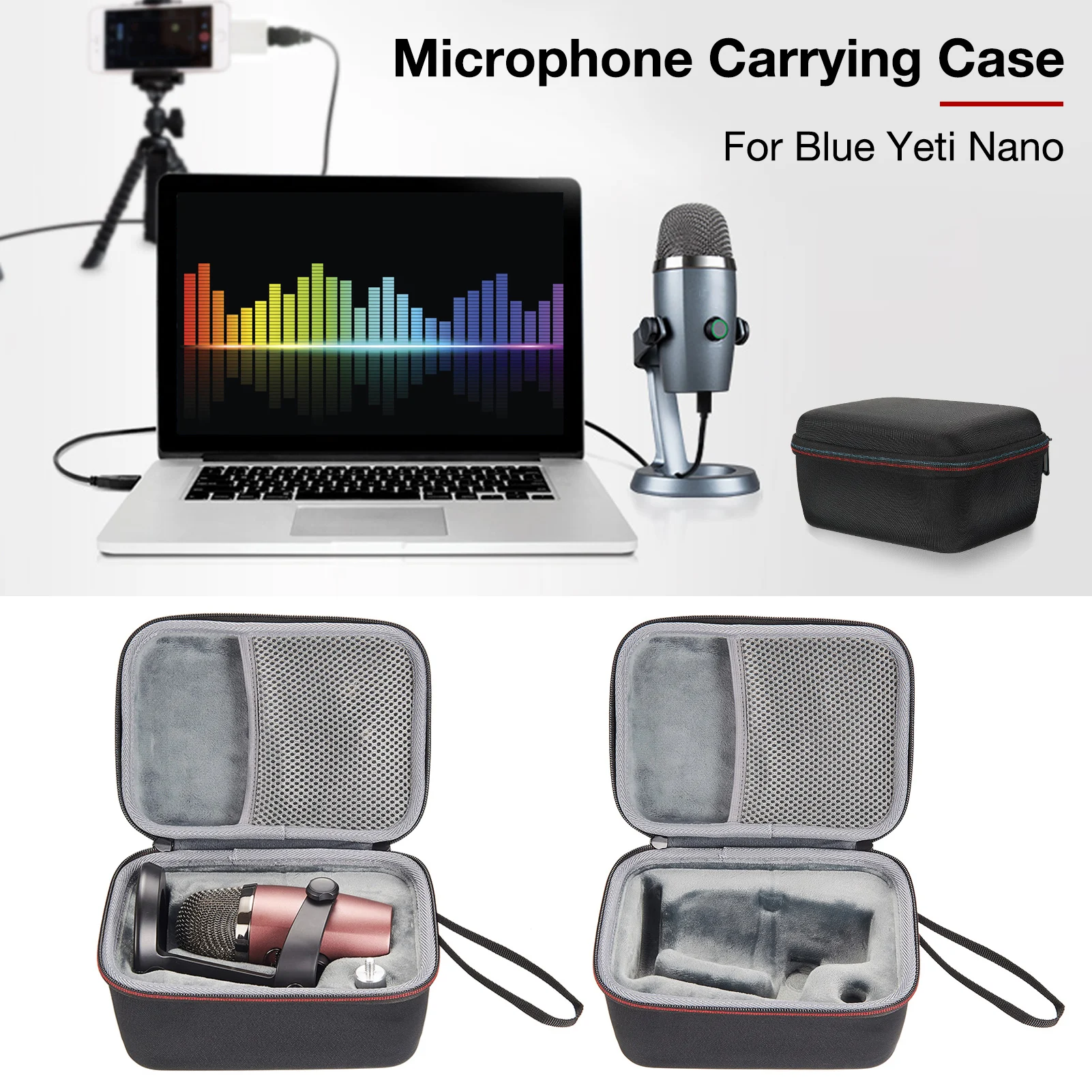 Портативный чехол для хранения микрофона для Blue Ye-ti Nano Mic защитный чехол с защитой от падения противоударный Дорожный Чехол для переноски
Портативный чехол для хранения микрофона для Blue Ye-ti Nano Mic защитный чехол с защитой от падения противоударный Дорожный Чехол для переноски