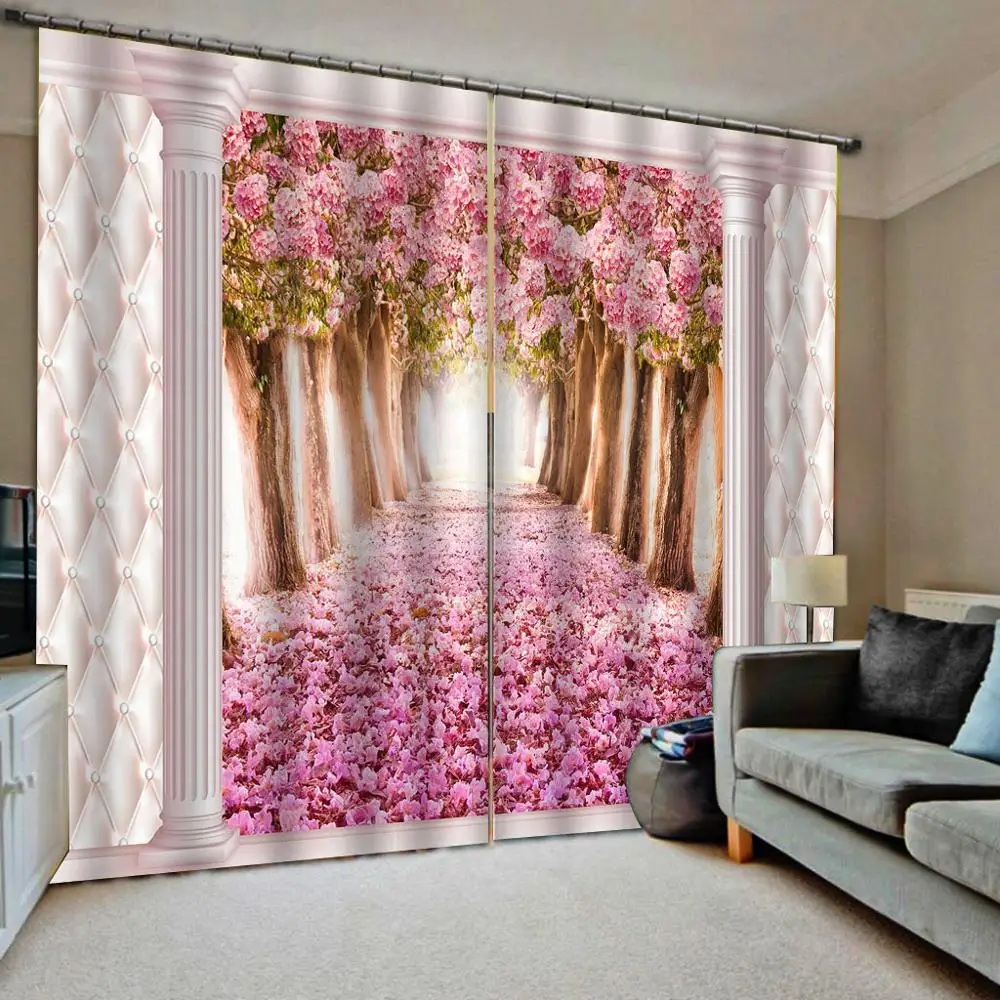 High quality custom 3d curtain fabric Pink curtains roman soft froest soft curtains Blackout curtain
High quality custom 3d curtain fabric Pink curtains roman soft froest soft curtains Blackout curtain