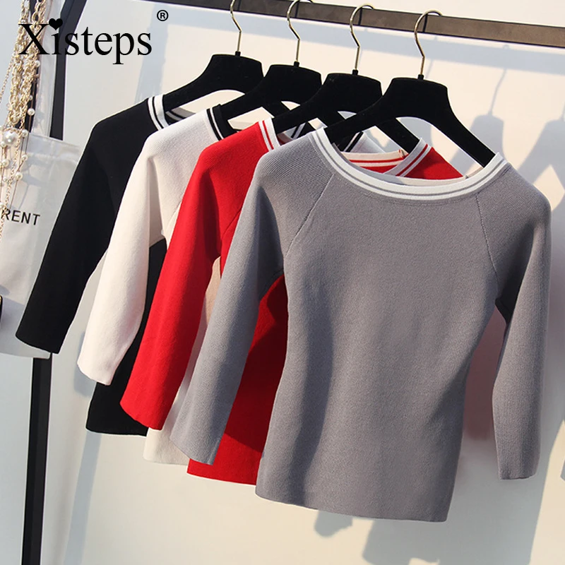 Женская трикотажная рубашка Xisteps, шелковая Облегающая рубашка, с вырезом-лодочкой, с рукавами семь, осенний свитер, лето 2020
Женская трикотажная рубашка Xisteps, шелковая Облегающая рубашка, с вырезом-лодочкой, с рукавами семь, осенний свитер, лето 2020