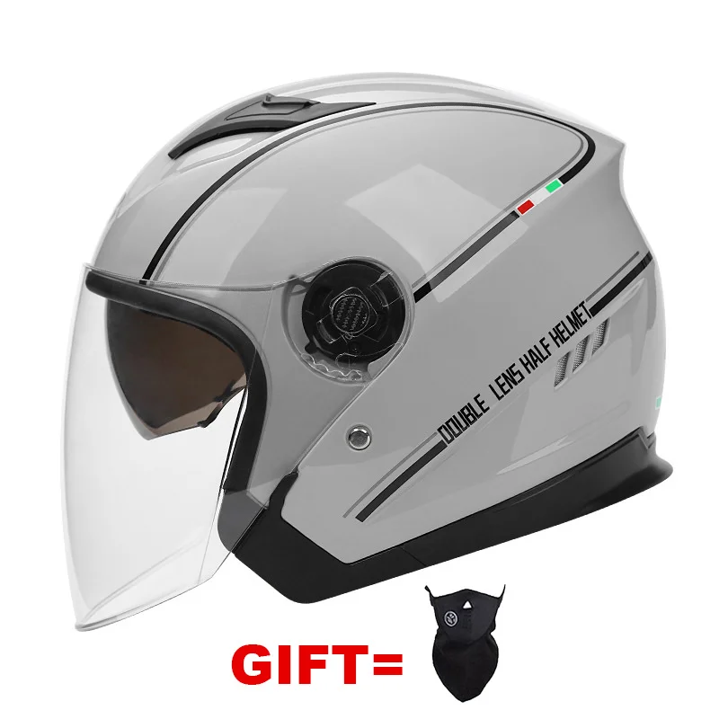 Free Gift Motorcycle Helmet Half Face DOT Motorbike Helmet Electric Safety Double Visor Dual Lens Helmet Moto Casque For Adults
Free Gift Motorcycle Helmet Half Face DOT Motorbike Helmet Electric Safety Double Visor Dual Lens Helmet Moto Casque For Adults