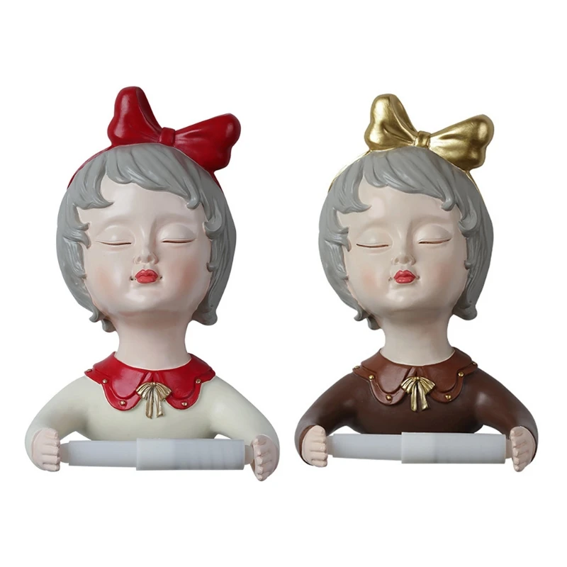Creative Bow Girl Modeling Roll Paper Holder Ornaments Toilet Tissue Paper Rack M68E
Creative Bow Girl Modeling Roll Paper Holder Ornaments Toilet Tissue Paper Rack M68E