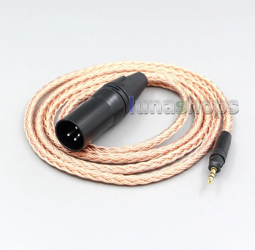 

LN006839 XLR 3 4 Pole 6.5mm 16 Core 99% 7N OCC Earphone Cable For Ultrasone Performance 820 880 Signature DXP PRO STUDIO