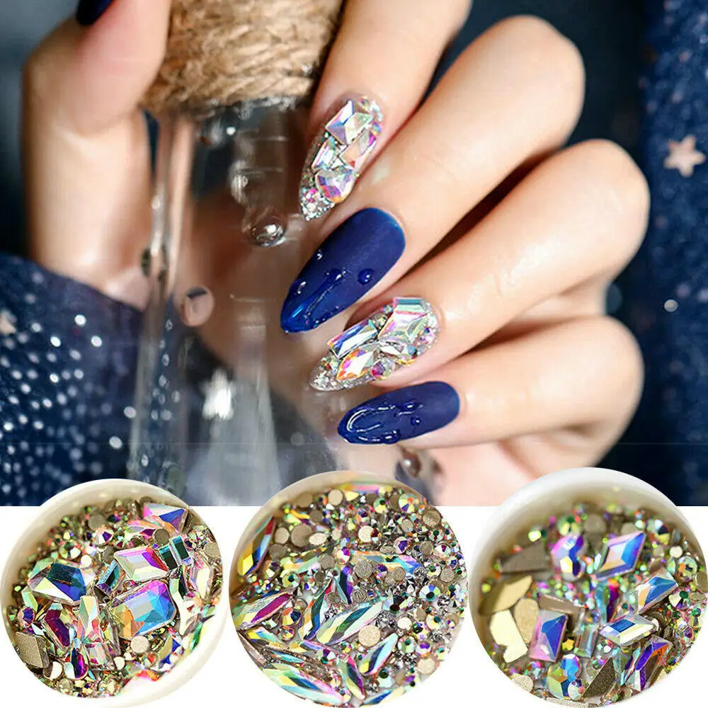 1 Box Nail Rhinestone Glitter 3D Rhinestones AB Flat Back Stones Nail Art Decoration Gems Mixed Size for Female Drill Nail
1 Box Nail Rhinestone Glitter 3D Rhinestones AB Flat Back Stones Nail Art Decoration Gems Mixed Size for Female Drill Nail