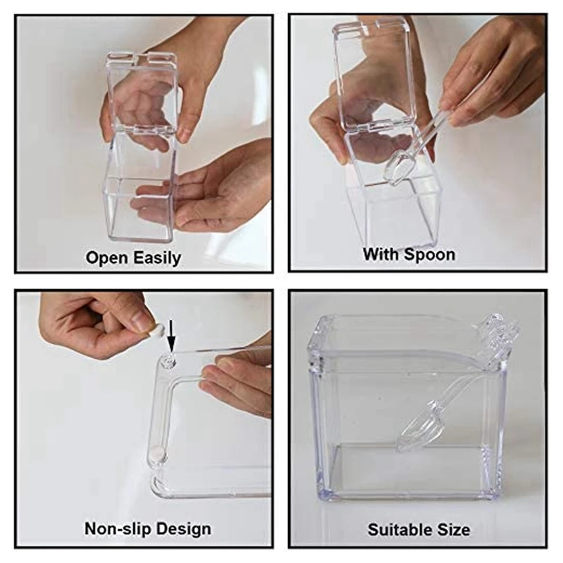 Clear Seasoning Rack Kitchen Spice Pots,Storage Container Condiment Jars Kitchen with Cover and Spoons
Clear Seasoning Rack Kitchen Spice Pots,Storage Container Condiment Jars Kitchen with Cover and Spoons