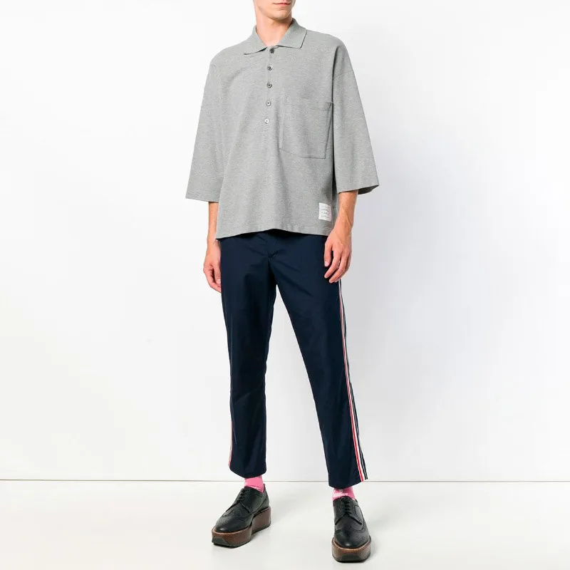 Fashion TB 2021 Brand Polo Shirts Men Casual Loose Solid Cotton Polo Summer Half Sleeve High Quantity OS Style Clothing
Fashion TB 2021 Brand Polo Shirts Men Casual Loose Solid Cotton Polo Summer Half Sleeve High Quantity OS Style Clothing