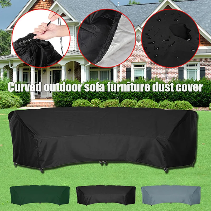 Newly 210D Oxford Cloth Curved Sofa Cover Waterproof Outdoor Sofa Furniture Dust Cover
Newly 210D Oxford Cloth Curved Sofa Cover Waterproof Outdoor Sofa Furniture Dust Cover