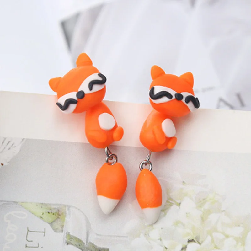 Handmade Fox Polymer Clay Earrings Cartoon Fox Earrings Cute Animal Earrings Suitable for Female Girls To Give Children Gifts
Handmade Fox Polymer Clay Earrings Cartoon Fox Earrings Cute Animal Earrings Suitable for Female Girls To Give Children Gifts