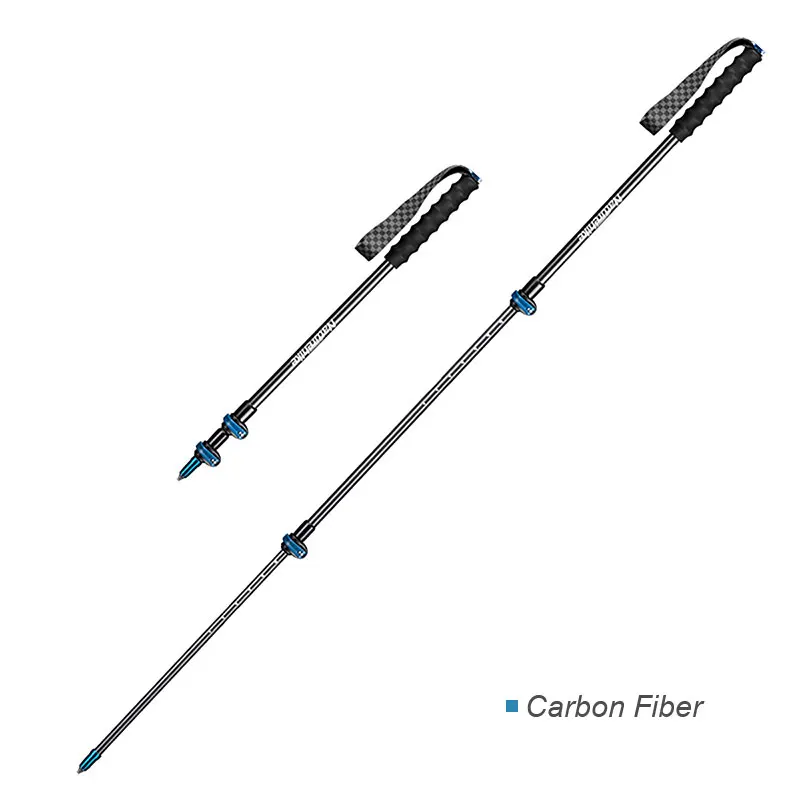 Naturehike Lightweight Carbon Fiber Three-section External Lock Trekking Poles Hiking Mountaineering Portable Cane NH19S010-T | Спорт и
