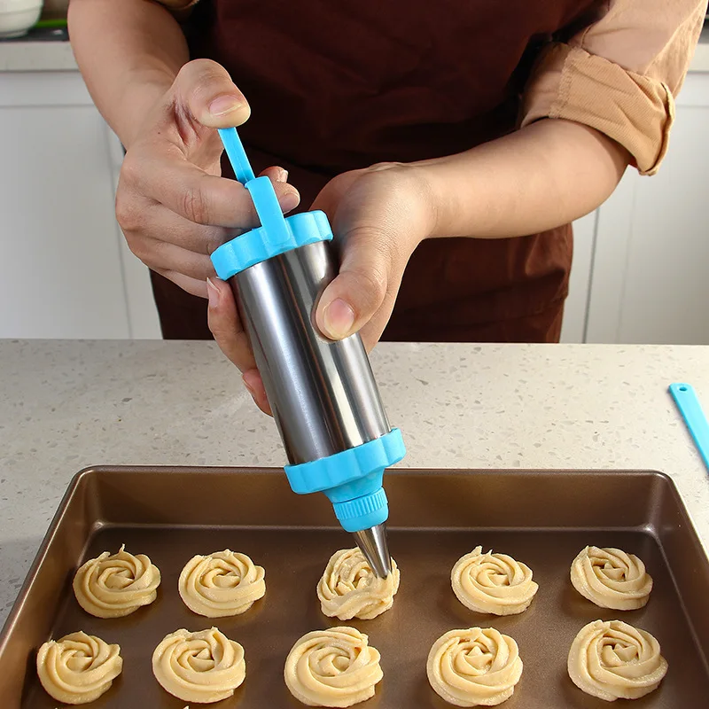 Stainless Steel Cookie Decorating Gun Sets Biscuit Press Maker Cream DIY Pastry Syringe Extruder Nozzles Kitchen Baking Tools
Stainless Steel Cookie Decorating Gun Sets Biscuit Press Maker Cream DIY Pastry Syringe Extruder Nozzles Kitchen Baking Tools