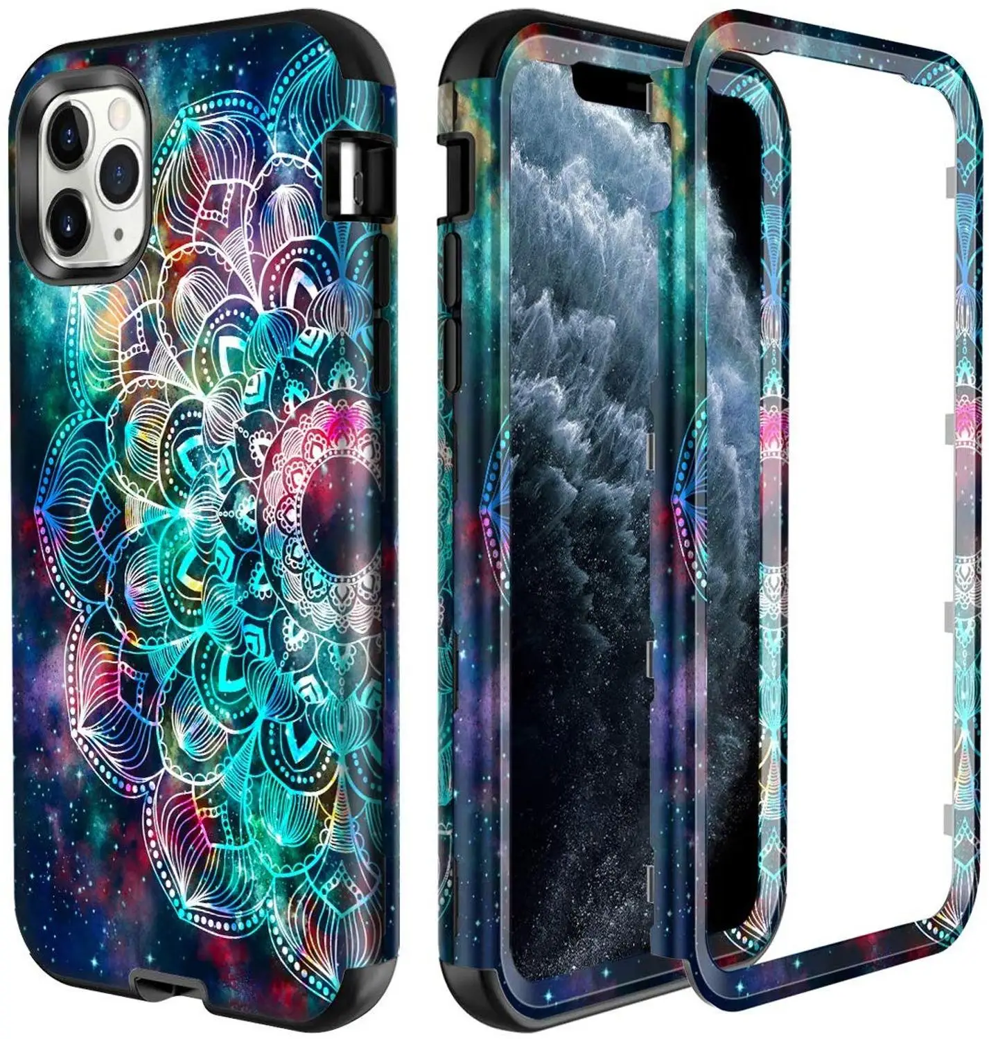 Для iPhone 11 Pro XR XS Max X Чехол 360 Полное покрытие корпуса Жесткий ПК + Мягкий
