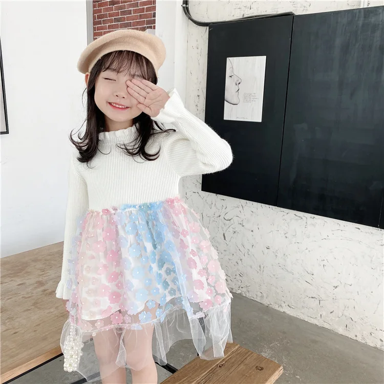2020 Baby dress knitted toddler girls princess warm dress 3D flower sweet princess baby dresses
2020 Baby dress knitted toddler girls princess warm dress 3D flower sweet princess baby dresses