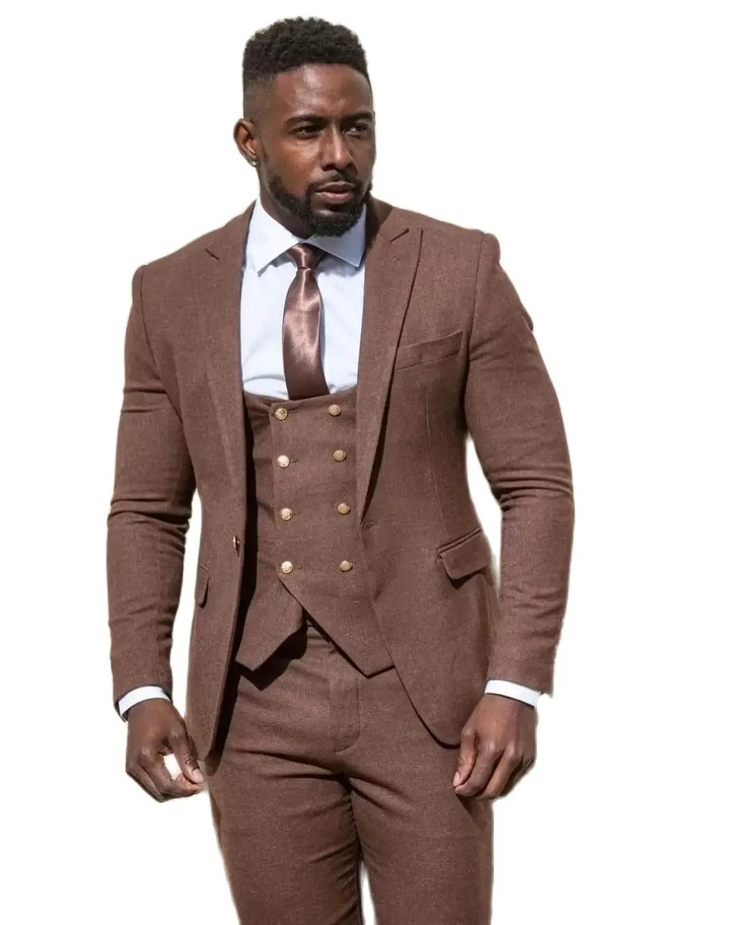 Men Suits Brown Plus Size Customized Wedding Tuxedos Slim Fit One Button Jacket Pants Suits Business Party Prom Blazer 3 Pieces
Men Suits Brown Plus Size Customized Wedding Tuxedos Slim Fit One Button Jacket Pants Suits Business Party Prom Blazer 3 Pieces
