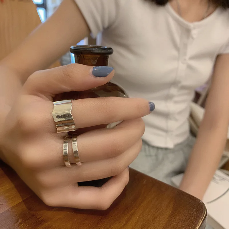 FMILY Minimalist 925 Sterling Silver Geometric Irregular Double Ring Retro Fashion All-match Jewelry for Girlfriend Gifts
FMILY Minimalist 925 Sterling Silver Geometric Irregular Double Ring Retro Fashion All-match Jewelry for Girlfriend Gifts
