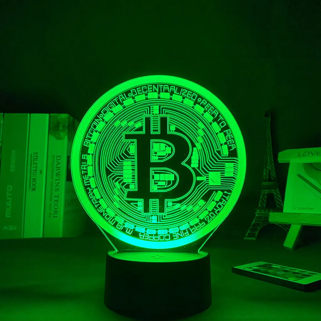 BTC Bitcoin Led Night Light Room Decorative Nightlight Touch Sensor 7 Color Changing Battery Powered Table Night Lamp 3d
BTC Bitcoin Led Night Light Room Decorative Nightlight Touch Sensor 7 Color Changing Battery Powered Table Night Lamp 3d