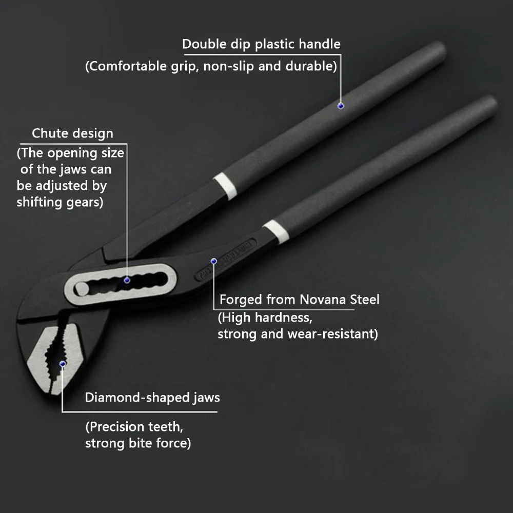8"/10"/12" Heavy Duty Quick Pipe Wrenches Large Opening Universal Adjustable Water Pipe Clamp Pliers Hand Tools for Plumber
8"/10"/12" Heavy Duty Quick Pipe Wrenches Large Opening Universal Adjustable Water Pipe Clamp Pliers Hand Tools for Plumber