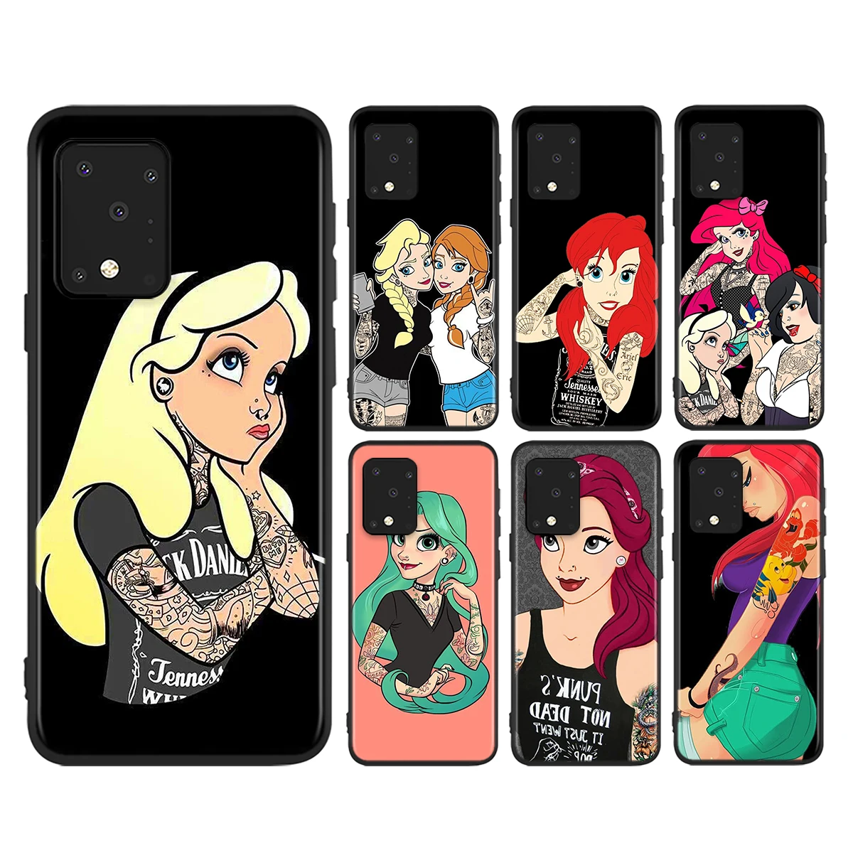 Disney Princess Tattoo Soft TPU Cover For Samsung Galaxy A72 A52 A42 A32 Lite A22 A13 A12 5G A03S A02S A02 Black Phone Case
Disney Princess Tattoo Soft TPU Cover For Samsung Galaxy A72 A52 A42 A32 Lite A22 A13 A12 5G A03S A02S A02 Black Phone Case