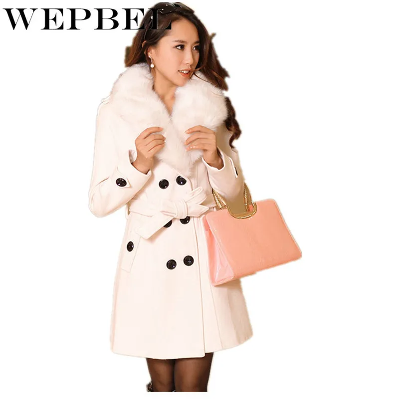 WEPBEL Women's Fashion Coat Winter Warm Coats Large Wool Woolen Trench Coat Female Overcoat Jacket
WEPBEL Women's Fashion Coat Winter Warm Coats Large Wool Woolen Trench Coat Female Overcoat Jacket