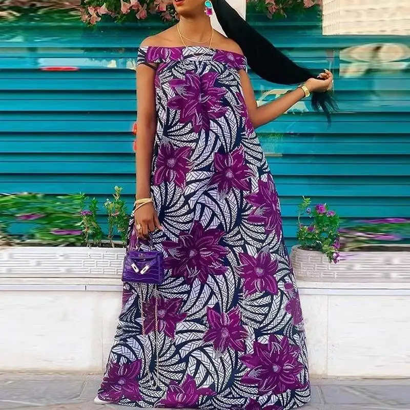Платье-макси с открытыми плечами 2021 VONDA, женский сарафан без рукавов, винтажное праздничное платье с цветочным принтом, повседневные платья,... 
Платье-макси с открытыми плечами 2021 VONDA, женский сарафан без рукавов, винтажное праздничное платье с цветочным принтом, повседневные платья,...