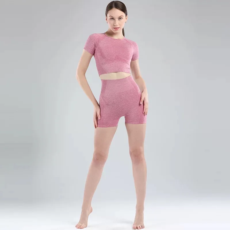 2021 new women's cotton yoga clothes short-sleeved sports waistless breathable quick-drying sweat-absorbent training pants suit
2021 new women's cotton yoga clothes short-sleeved sports waistless breathable quick-drying sweat-absorbent training pants suit
