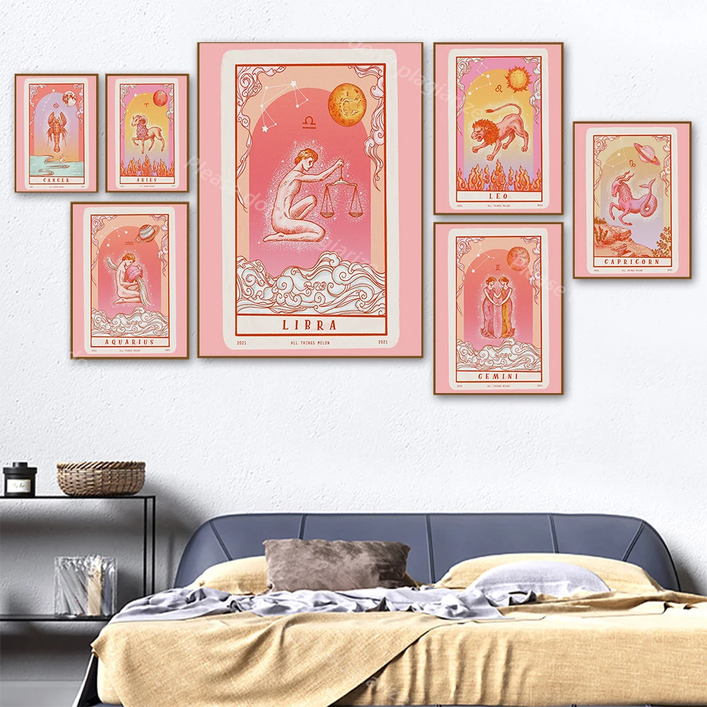 Horoscope Illustration Pink Poster Art Print Twelve Constellations Cute Animal Cover Canvas Painting Living Kids Room Home Decor
Horoscope Illustration Pink Poster Art Print Twelve Constellations Cute Animal Cover Canvas Painting Living Kids Room Home Decor